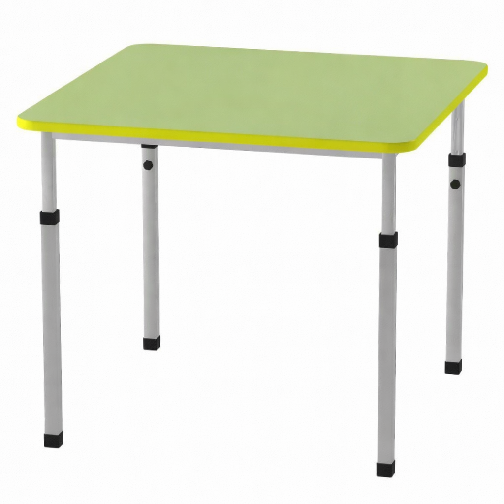 Стіл для дитячого садочку "Квадрат" з регулюванням по висоті 680х680/400/460/520/580 мм (0-3 рост. групи) MEBLIX